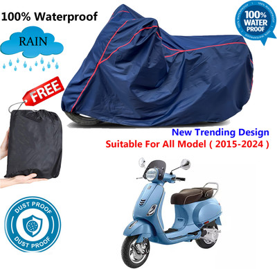 AUTOCAD Waterproof Two Wheeler Cover for Vespa(Elegante 150 BS6, Blue, Red)