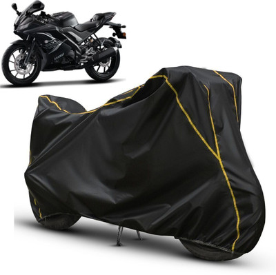 xodi Waterproof Two Wheeler Cover for Yamaha(R15, Black, Yellow)