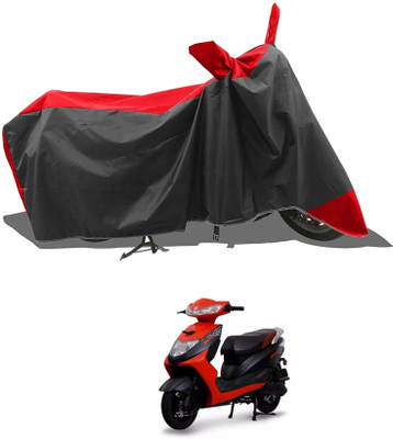 KEDIT Two Wheeler Cover for Ampere(Red, Black)