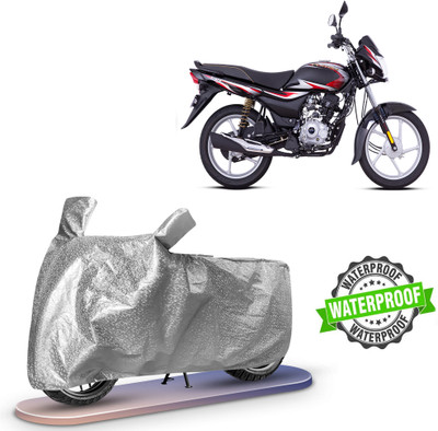 Autoinnovation Waterproof Two Wheeler Cover for Bajaj, Universal For Bike(Platina 100, Silver)