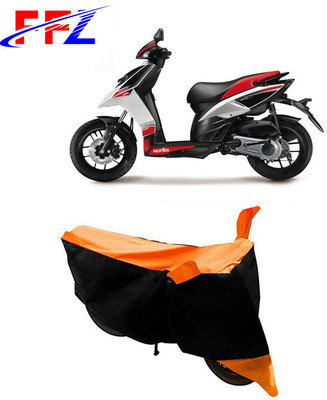 FFZ Waterproof Two Wheeler Cover for Aprilia(SR 125, Black, Orange)