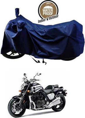 DeepShakshi AUTOMOTIVE Waterproof Two Wheeler Cover for Yamaha(VMAX, Blue)