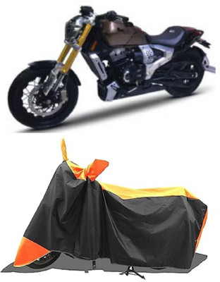 GROFATIK Two Wheeler Cover for TVS(Zeppelin BS6, Orange)