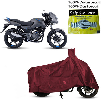 EGAL Waterproof Two Wheeler Cover for Bajaj(Pulsar 125 Neon, Maroon)