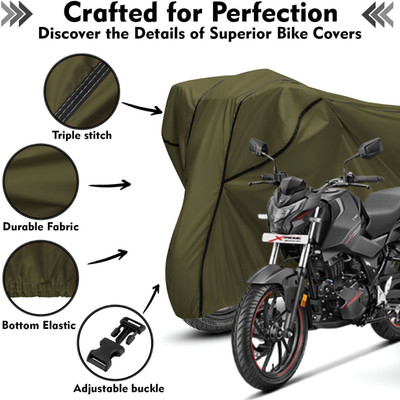 Shiv Kanha Waterproof Two Wheeler Cover for Hero(Xtreme 160 R, Green, Black)