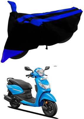 Ascension Two Wheeler Cover for Hero(Pleasure+ 110, Black, Blue)