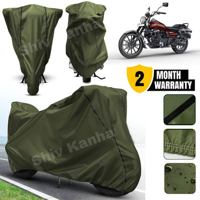 Shiv Kanha Waterproof Two Wheeler Cover for Bajaj(Avenger, Green, Black)