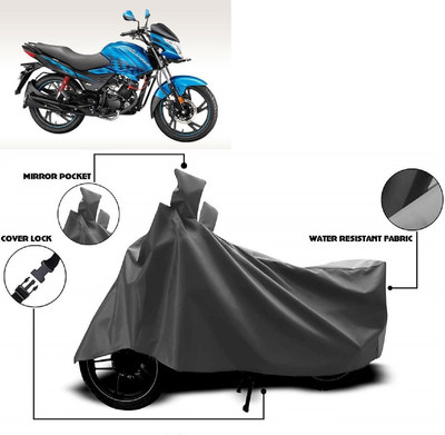 MMSSTAR Waterproof Two Wheeler Cover for Hero(Glamour Programmed FI BS6, Grey)