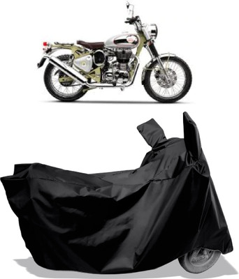 Amexride Two Wheeler Cover for Royal Enfield(Bullet Trials 500, Black)