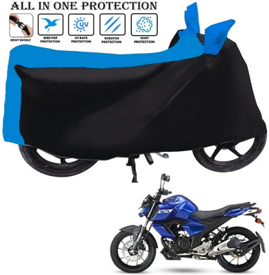 SThanaveX Waterproof Two Wheeler Cover for Yamaha(FZ S FI New BS6, Black, Blue)