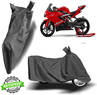 ROYAL AUTO MART Waterproof Two Wheeler Cover for TVS(Apache RR 310, Grey)