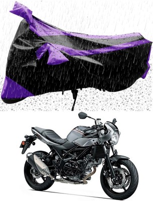 Mdstar Waterproof Two Wheeler Cover for Suzuki(SV650, Purple, Black)