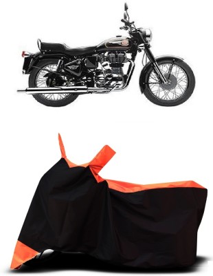 VESMEI Two Wheeler Cover for Royal Enfield(Bullet 350 New, Orange)