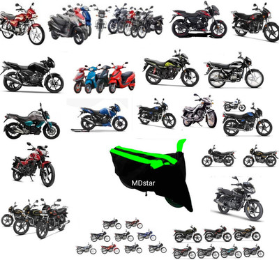 Mdstar Waterproof Two Wheeler Cover for Hero Electric(HF Deluxe i3s, Black, Green)