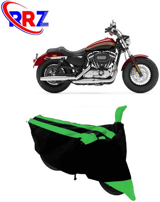 RRZ Waterproof Two Wheeler Cover for Harley Davidson(1200 Custom, Black, Green)