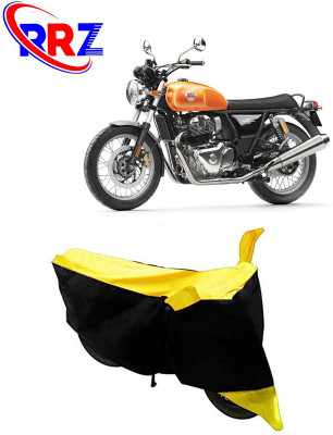 RRZ Waterproof Two Wheeler Cover for Royal Enfield(Interceptor 650, Black, Yellow)