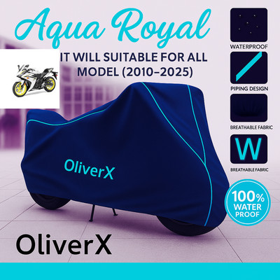 OliverX Waterproof Two Wheeler Cover for Yamaha(YZF R3, Blue, Red)