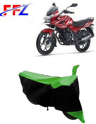 FFZ Two Wheeler Cover for Bajaj(Discover 150 f, Black, Green)