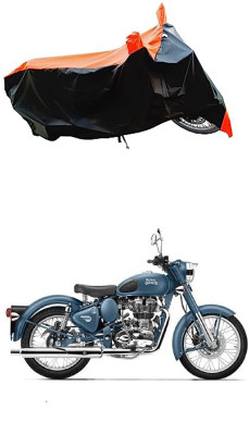 VESMEI Two Wheeler Cover for Royal Enfield(Squadron Blue, Orange)