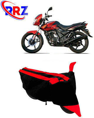 RRZ Waterproof Two Wheeler Cover for TVS(Flame 125, Black, Red)