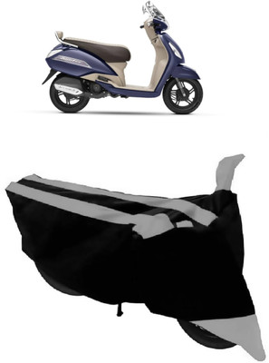 HEMSKAR Two Wheeler Cover for TVS(Jupiter 125, Black, Grey)
