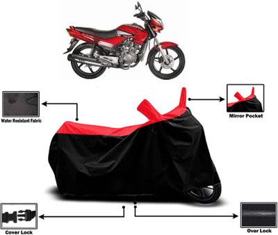 KEDIT Two Wheeler Cover for Universal For Bike(Ambition, Red, Black)