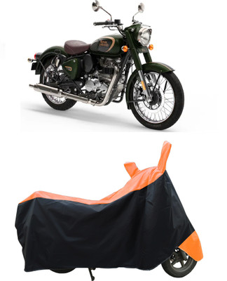 Coxtor Waterproof Two Wheeler Cover for Royal Enfield(Classic 350, Orange)