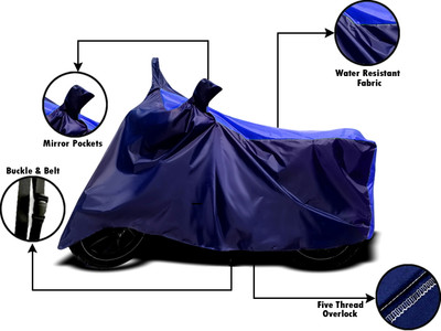 AUCTIMO Two Wheeler Cover for Hero(Splendor, Blue)