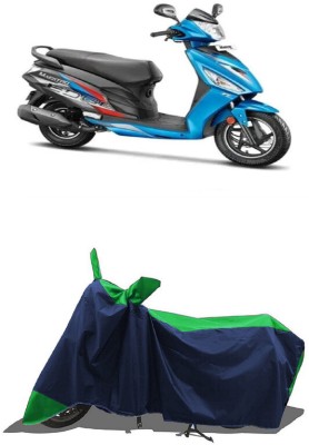 SUGASHRI Waterproof Two Wheeler Cover for Hero(Maestro Edge 110 BS6, Green, Blue)