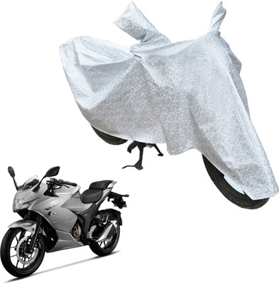 RiderShine Waterproof Two Wheeler Cover for Suzuki(Gixxer 250, Silver)