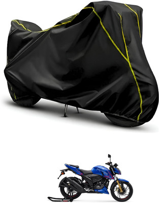 GOSHIV-car and bike accessories Waterproof Two Wheeler Cover for TVS(Apache RTR 200, Black, Black)
