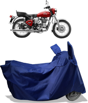 Amexride Two Wheeler Cover for Royal Enfield(Electra 4S, Blue)