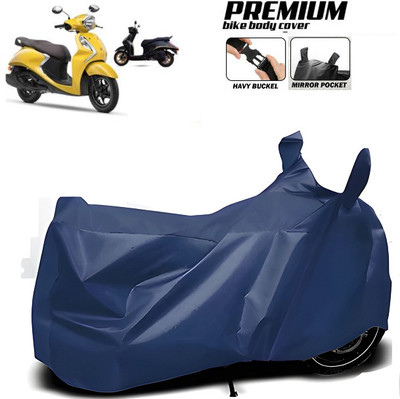 smwzxyu Waterproof Two Wheeler Cover for Universal For Bike(Fascino 125, Blue)