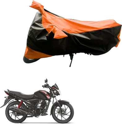 Mdstar Waterproof Two Wheeler Cover for Suzuki(Sling, Black, Orange)