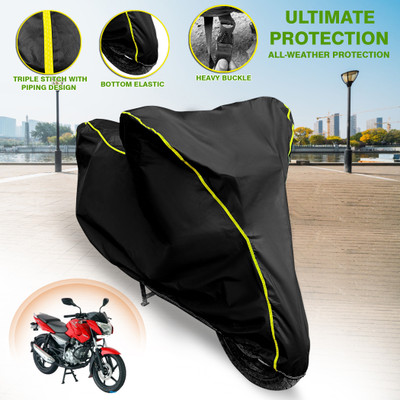 GARREGE Waterproof Two Wheeler Cover for Bajaj(Pulsar 135 LS DTS-i, Black)