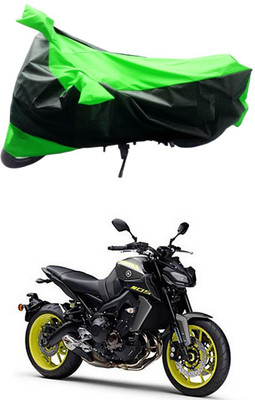 Mdstar Waterproof Two Wheeler Cover for Yamaha(MT 9, Green, Black)