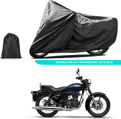 CODOKI Two Wheeler Cover for Royal Enfield(Bullet Electra Twinspark, Black)