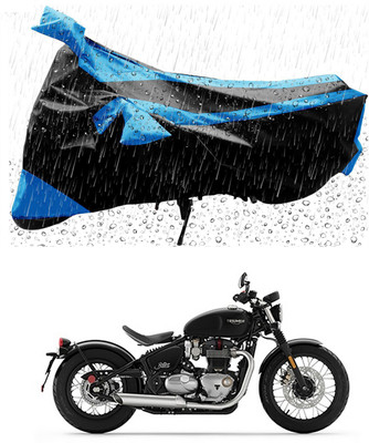 Furious3D Two Wheeler Cover for Triumph(Bonneville Bobber, Blue, Black)