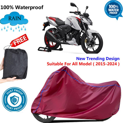 AUTOCAD Waterproof Two Wheeler Cover for TVS(Apache RTR 160, Maroon)