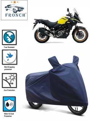 FRONCH Waterproof Two Wheeler Cover for Suzuki(V Strom 650, Blue)