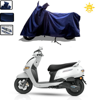 WMIZEXA Waterproof Two Wheeler Cover for TVS(iQube, Blue)