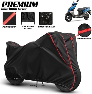 Mwiss Waterproof Two Wheeler Cover for Suzuki(Avenis 125, Black, Red)