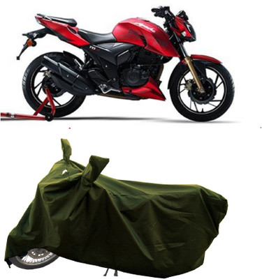 GROFATIK Two Wheeler Cover for TVS(Apache RTR 200 4V, Green)