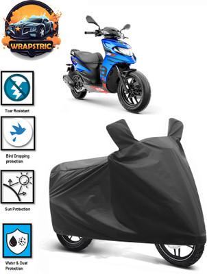 WRAPSTRIC Waterproof Two Wheeler Cover for Aprilia(SR 125, Black)