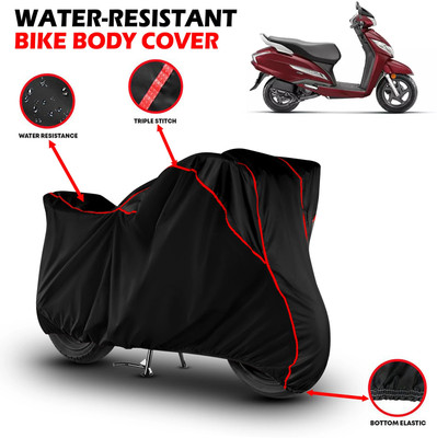 GKG Waterproof Two Wheeler Cover for Honda(Activa, Black, Red)