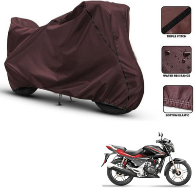 Car Life Two Wheeler Cover for Honda(CBZ, Maroon, Black)