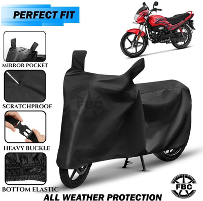 AUTOCAD Waterproof Two Wheeler Cover for Hero(Passion Pro, Black)