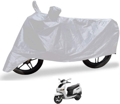 MOCKHE Waterproof Two Wheeler Cover for TVS(iQube Electric, Silver)