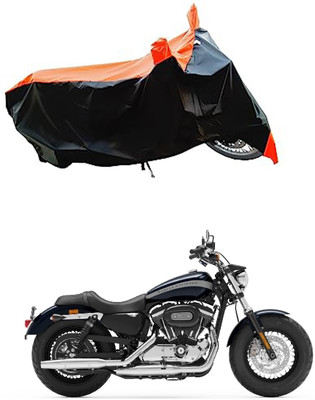 VESMEI Two Wheeler Cover for Harley Davidson(1200 Custom, Orange)