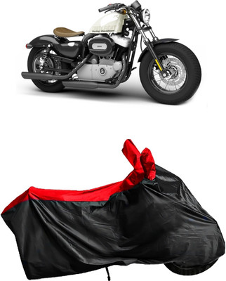 Autofly Waterproof Two Wheeler Cover for Harley Davidson(XL 1200, Red, Black)